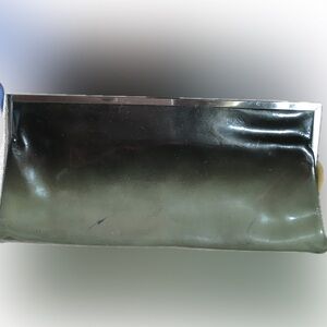 HOBO International Patent Leather Fade to Black XL Clutch Wallet 12” Long